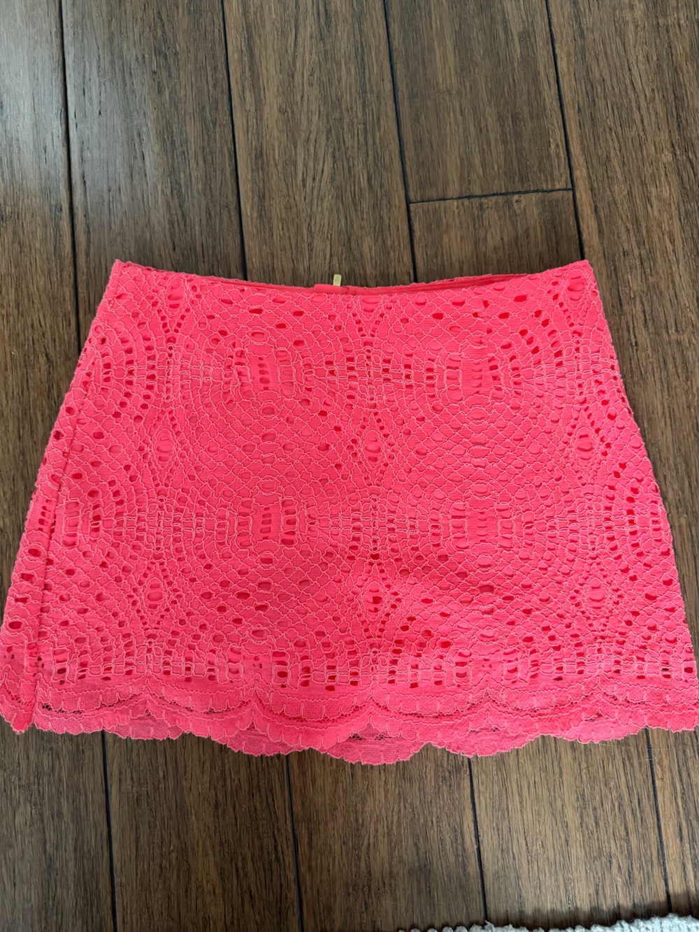 Lilly Pulitzer Alice Skort Hot Coral Knotty Lace 00